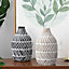 Beige Modern Distressed Ceramic Flower Vase Home Tabletop Decor for Gifts