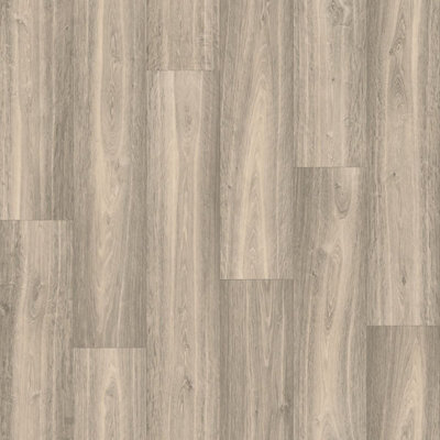 Beige Modern Wood Effect Anti-Slip Vinyl Flooring For Kitchen, Bathroom ...