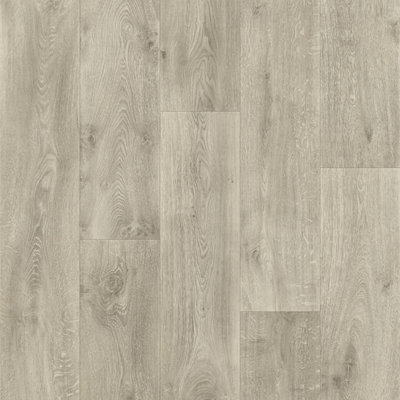 Beige Modern Wood Effect Anti-Slip Vinyl Flooring For Kitchen, Bathroom ...