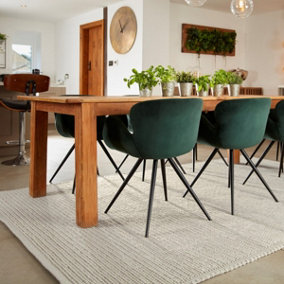 Beige Modern , Wool Easy to Clean Plain Rug for Living Room, Bedroom - 160cm X 230cm