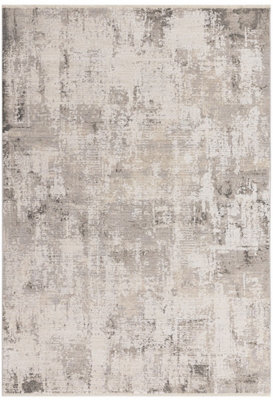 Beige Natural Abstract 8mm Thick Anti-Shed Rug For Bedroom, Dining Room ...