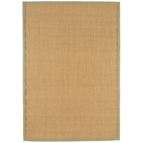 Beige Natural Modern Plain Easy to Clean Bordered Plain Rug For Dining Room Bedroom And Living Room-160cm X 230cm