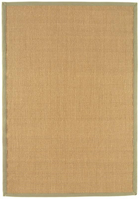 Beige Natural Modern Plain Easy to Clean Bordered Plain Rug For Dining Room Bedroom And Living Room-200cm X 300cm