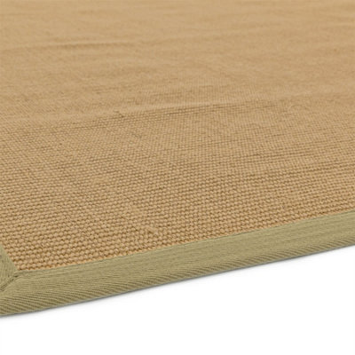 Beige Natural Modern Plain Easy to Clean Bordered Plain Rug For Dining Room Bedroom And Living Room-200cm X 300cm