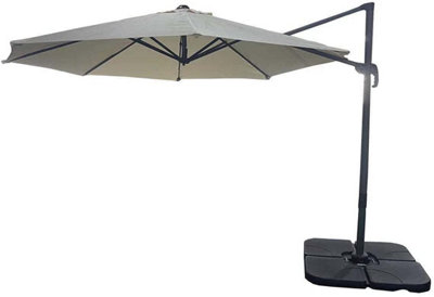 Beige parasol round umbrella 195x32x14CM