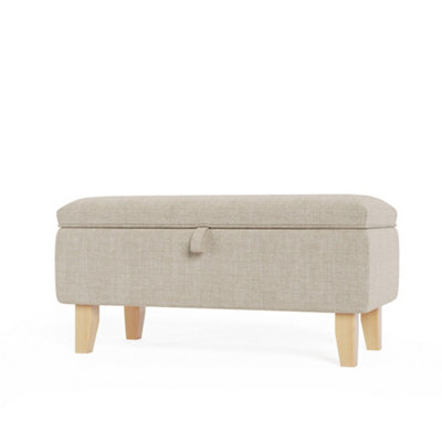 Beige storage stool discount