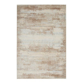 Beige Rug, 10mm Thick Modern Rug, Luxurious Abstract Stain-Resistant Rug for Living Room, & Dining Room-160cm (Circle)