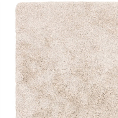 Beige Shaggy Modern Easy to Clean Plain Rug For Dining Room -120cm X 170cm