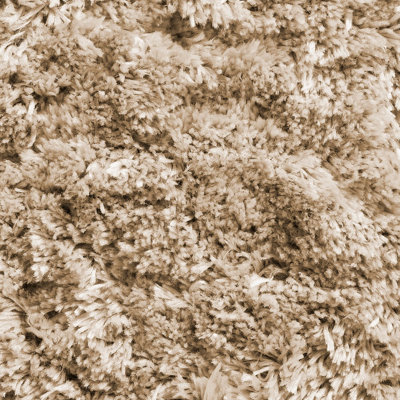 Beige Thick Shaggy Plain Handmade Modern Acrylic Rug for Living Room and Bedroom-120cm X 170cm - 3