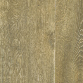 Beige Wood Effect Anti-Slip Vinyl Flooring For DiningRoom LivingRoom Conservatory And Hallway Use-2m X 3m (6m²)