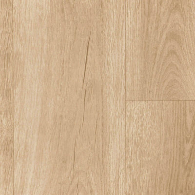 Beige Wood Effect Anti-Slip Vinyl Flooring For Kitchen, Bathroom ...
