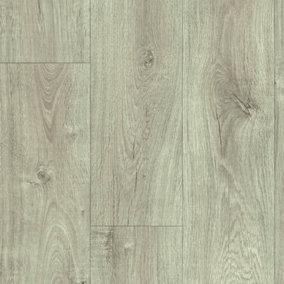 Beige Wood Effect Anti-Slip Vinyl Flooring For LivingRoom, Kitchen, 2mm Thick Felt Backing Vinyl Sheet-1m(3'3") X 2m(6'6")-2m²