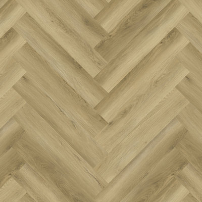 Beige Wood Effect Herringbone Luxury Vinyl Tile, 2.0mm Matte Luxury Vinyl Tile For Commercial Residential Use,5.0189m² Pack of 80