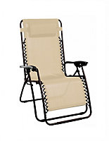Beige Zero Gravity Chair Lounger