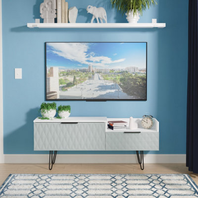 Beijing 6 Drawer Wide Sideboard in Reed Green (Ready Assembled)