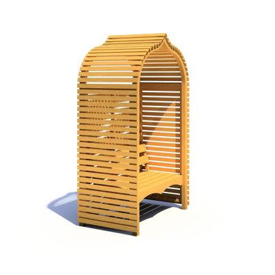 Bejoda 4 x 3 Feet Pressure Treated Arbour - L75.4 x W126.4 x H210.1 cm - 6