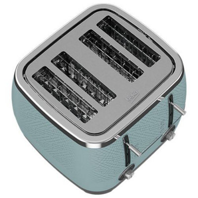 Beko Cosmopolis 4 Slice Toaster Duck Egg Blue/Chrome