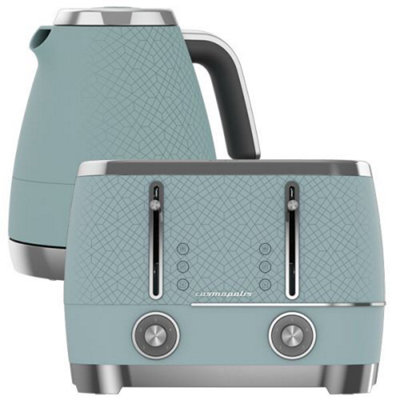 Turquoise toaster hotsell and kettle set