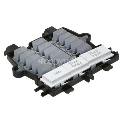 Pulsantiera/mascherina tasti per cruscotto lavatrice (ORIGINALE Beko) codice ricambio: 2867700400