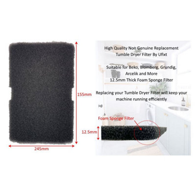 Beko Tumble Dryer Evaporator Filter Sponge 2964840100 Pack Of 5 by Ufixt