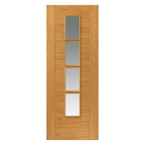 Bela Oak Glazed Unfinished Internal Door