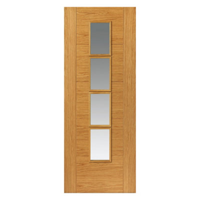 Bela Oak Glazed Unfinished Internal Door