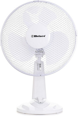 Belaco 12" Desk Fan - Table Fan - white