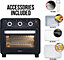 Belaco 15L Air Fryer Oven 1200w Mini Oven Multifunction Countertop Convection Toaster Oven