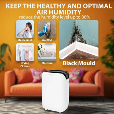Belaco 18L/Day Dehumidifier, Portable Dehumidifier with Digital ...