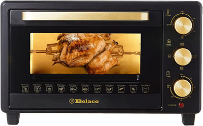 Belaco 23L Toaster Oven Tabletop  Cooking Baking Portable Oven Rotiseerie