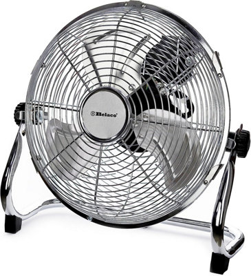 Belaco 9" Chrome Metal Floor Fan - High Velocity