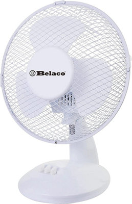 Belaco 9" Desk Fan / table fan - white