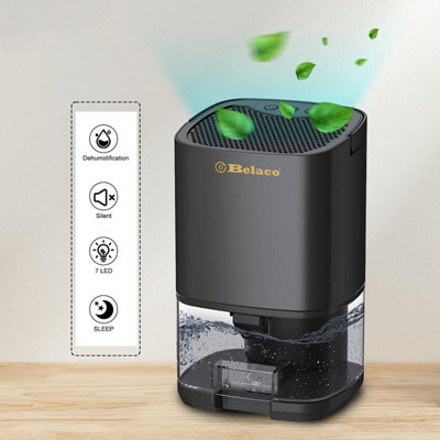 Belaco Dehumidifier 1000ml Portable Air Dehumidifier for Damp, Mould ...
