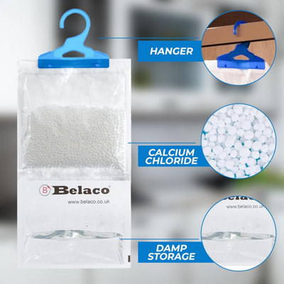 Belaco Set of 12 Hanging Dehumidifier, 230g Moisture Absorber, Dehumidifier