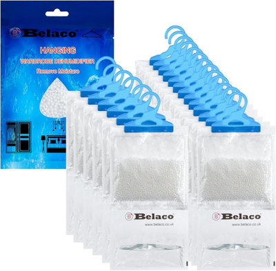 Belaco Set of 18 Hanging Dehumidifier, 230g Moisture Absorber, Dehumidifier