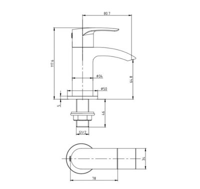 Belantia Chrome Basin Taps (Pair) Hot and Cold Separates