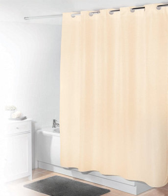 Beldray Cream Waffle Hookless Shower Over Bath Curtain L 1800mm