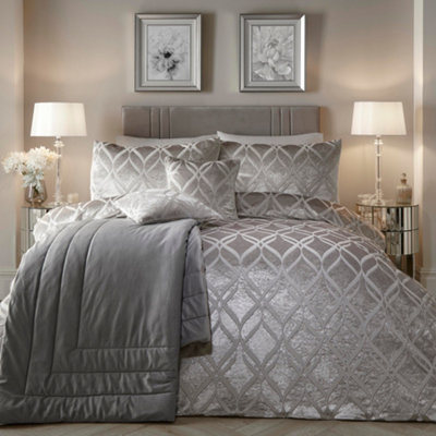 Belfort Woven Geo Velvet Duvet Cover Set