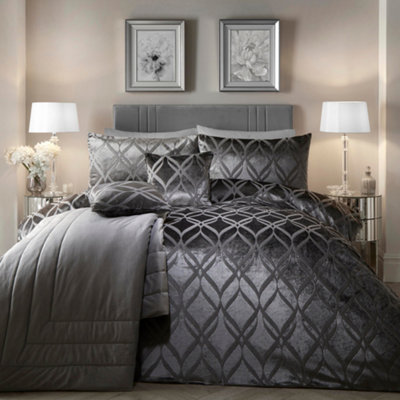 Belfort Woven Geo Velvet Duvet Cover Set