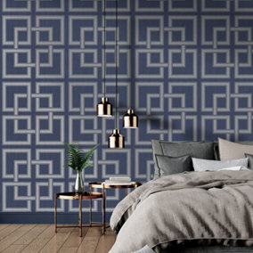 Blue on sale wallpaper b&q