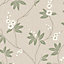 Belgravia Décor Amelie Blossom Beige/Green Wallpaper