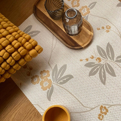 Belgravia Décor Amelie Blossom Beige/Yellow Wallpaper