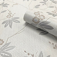Belgravia Décor Amelie Blossom White/Beige Wallpaper