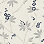 Belgravia Décor Amelie Blossom White/Navy Wallpaper