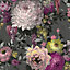 Belgravia Décor Azzurra Floral Grey Smooth Wallpaper