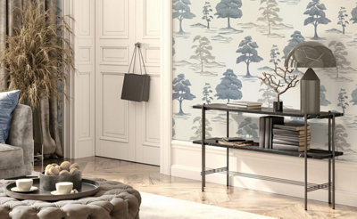 Belgravia Décor Carlotta Tree Blue / Cream