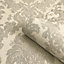 Belgravia Décor Ciara Damask Soft Silver Wallpaper