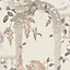 Belgravia Décor Corinthia Archway Birds Cream Metallic Smooth Wallpaper