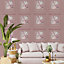 Belgravia Décor Corinthia Panel Birds Pink Smooth Wallpaper