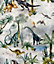 Belgravia Décor Dinosaur Kingdom Grey Smooth Wallpaper